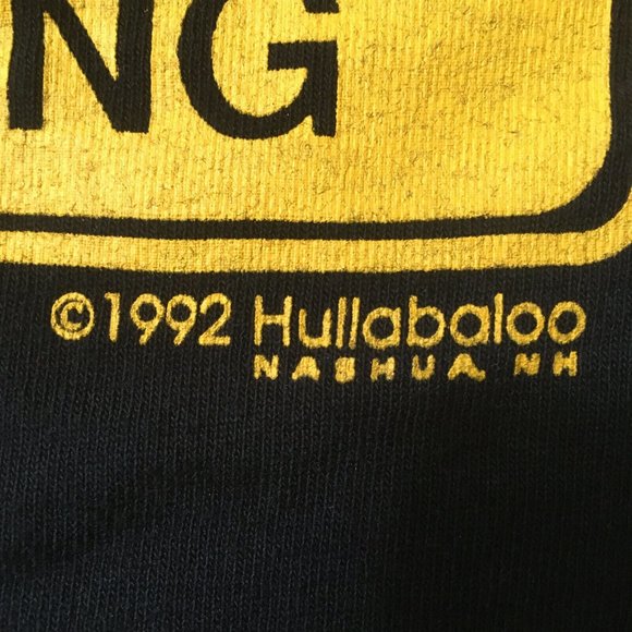 #EE Vintage Hullabaloo Caution 1992 NASHUA new hampshire single stitch tee 90's - Picture 5 of 10